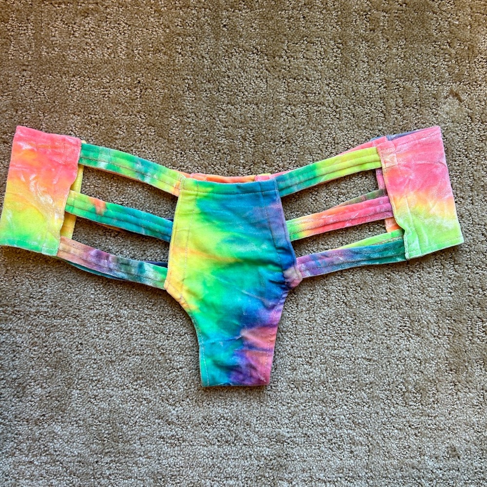 Kaleidoscope Velvet Rave Cut Out Booty Shorts